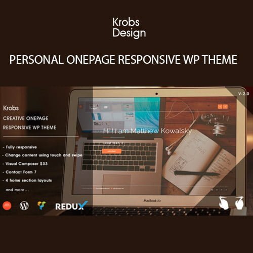Krobs-Personal-Onepage-Responsive-WP-Theme.jpg Krobs - Personal Onepage Responsive WP Theme - Image 1