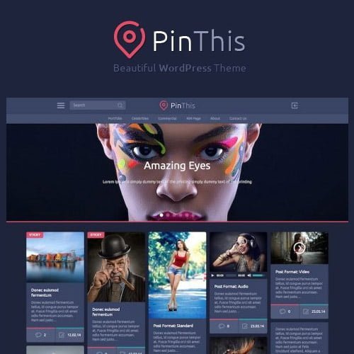 PinThis-Pinterest-Style-WordPress-Theme.jpg PinThis - Pinterest Style WordPress Theme - Image 1