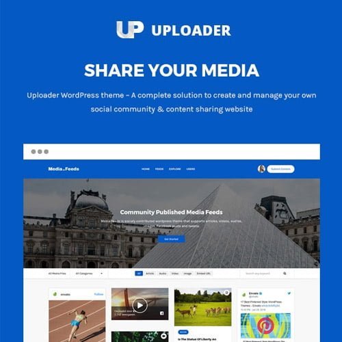Uploader-Advanced-Media-Sharing-Theme.jpg Uploader - Advanced Media Sharing Theme - Image 1